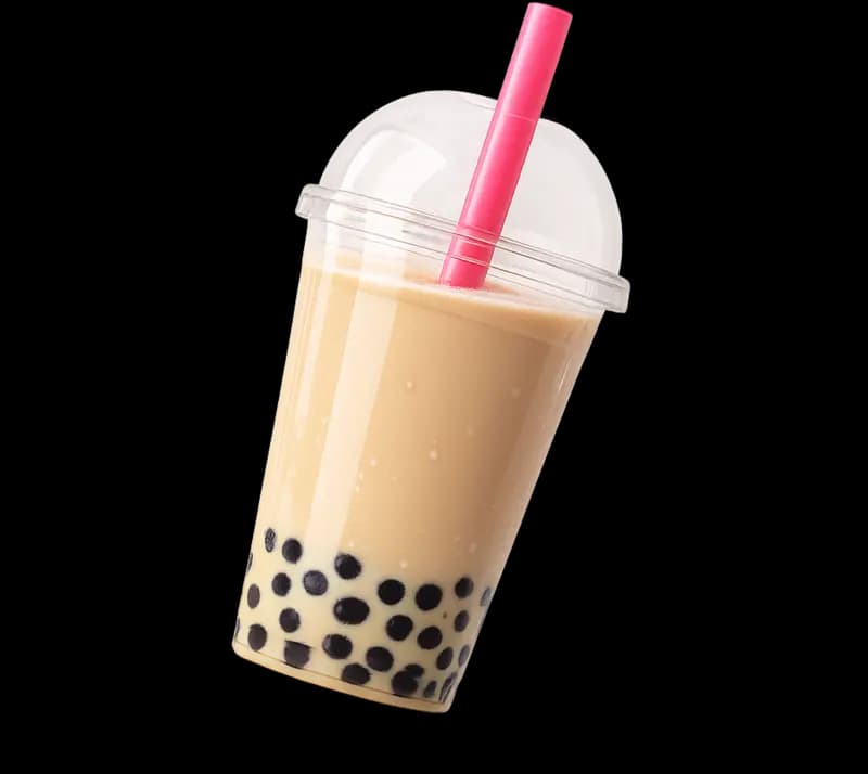Gobelet de bubble tea milk tea avec perles de tapioca